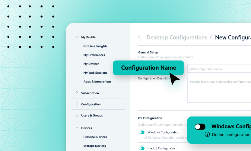 New Configuration Page for Desktop Profiles | Egnyte