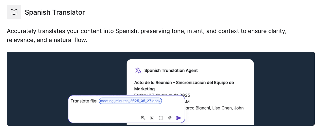 Egnyte AI Agent | Spanish Translator Agent