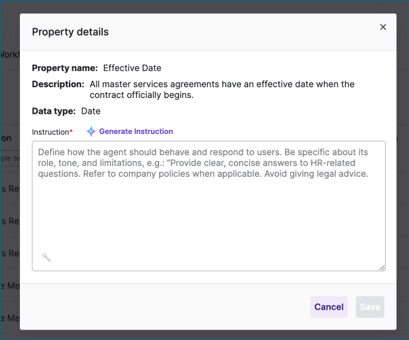 Metadata Property details 